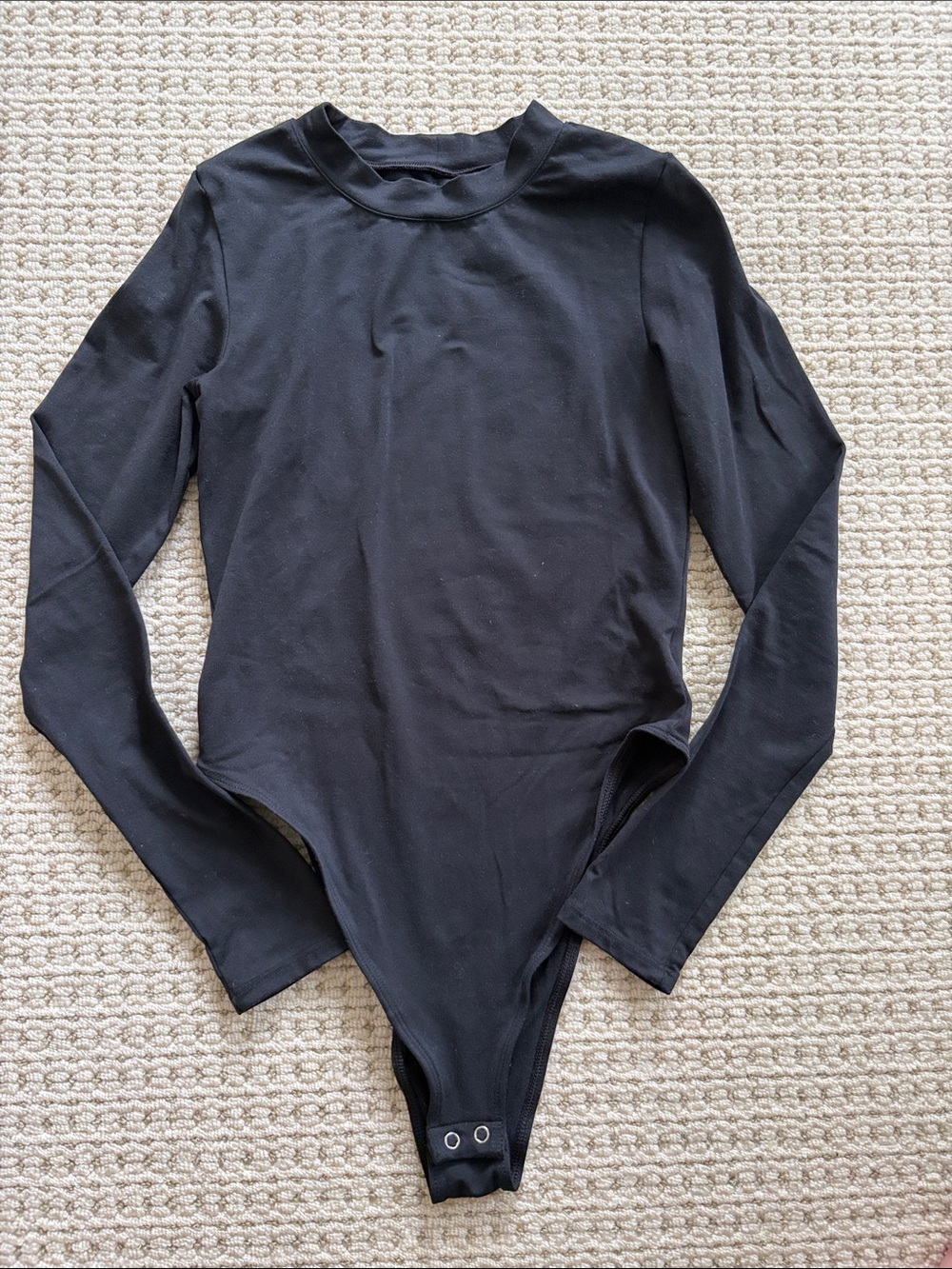 Good American sz 2 Long-Sleeve One-Piece Bodysuit